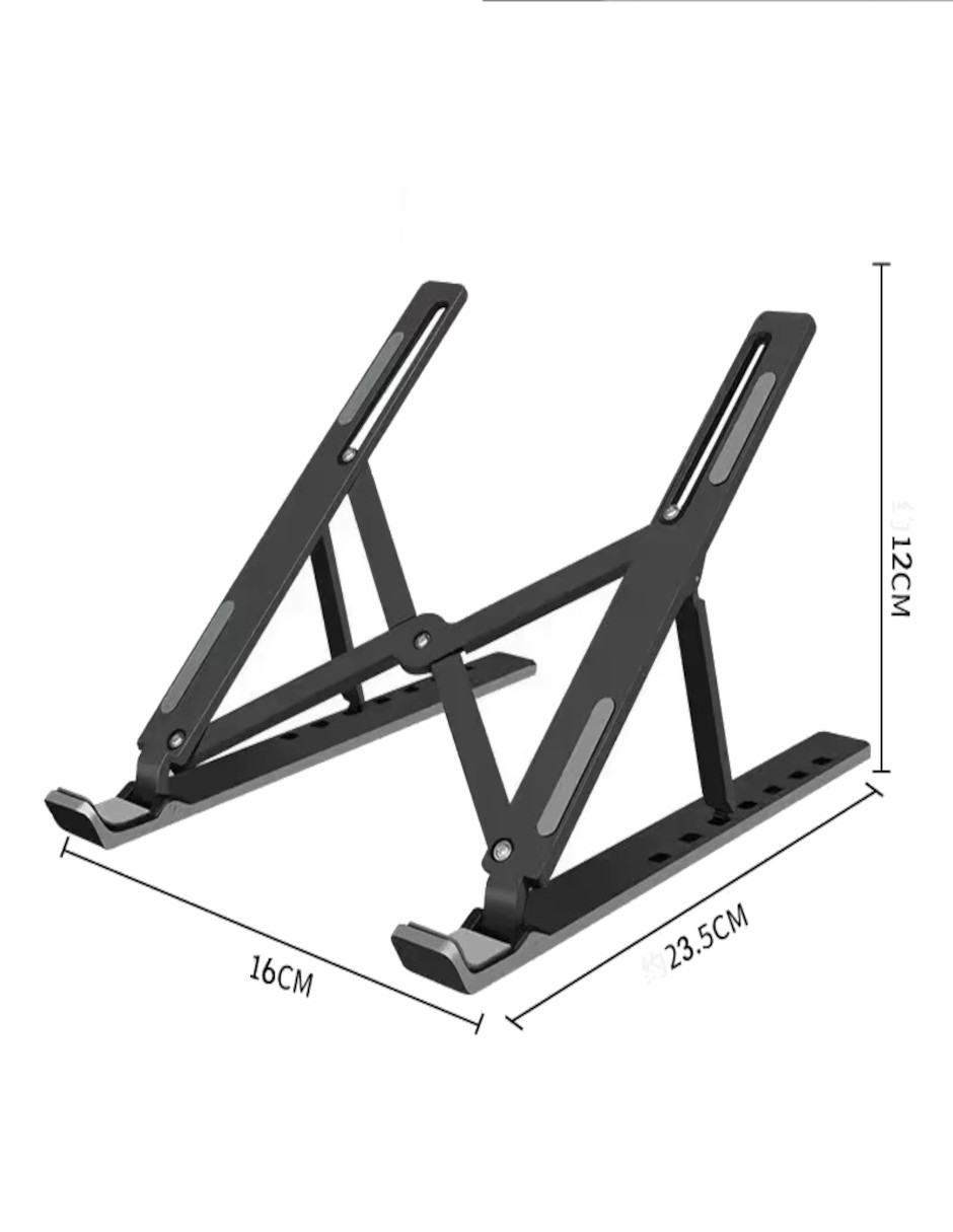 Foto 4 pulgar | Soportes Para Portátiles Plegables Negro + Gratis Termo Güish  De Regalo
