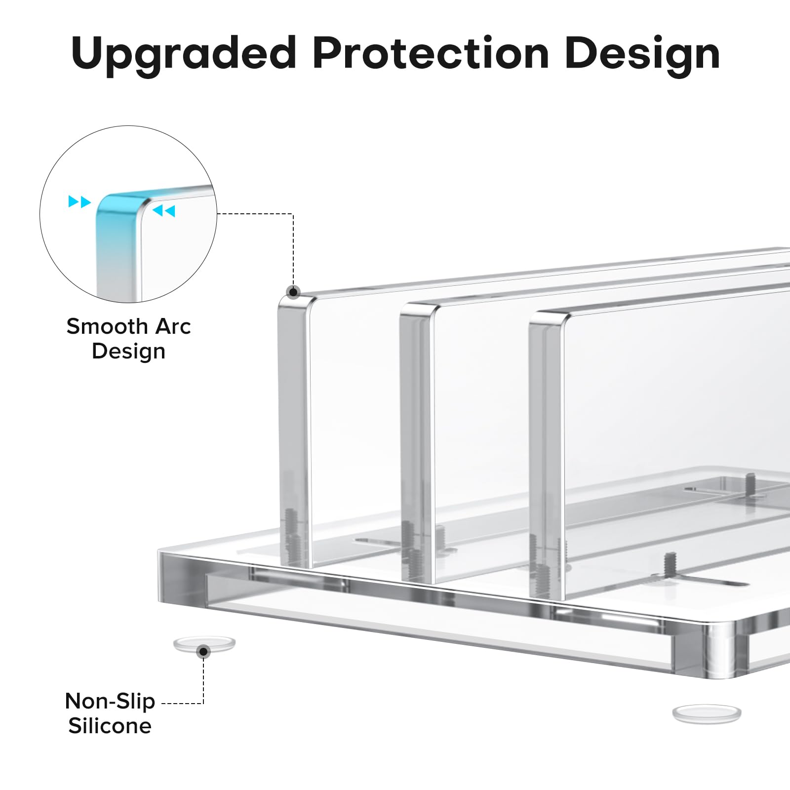 Foto 5 pulgar | Soporte Vertical Para Portátil Omoton De Acrílico Transparente Para Macbook Pro Air - Venta Internacional.
