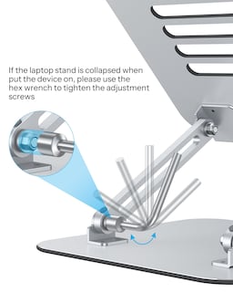 Foto 4 | Soporte Para Portátil Omoton Ergonómico De Metal Ajustable Plateado - Venta Internacional.