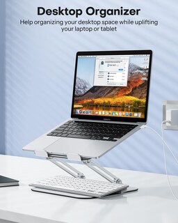 Foto 6 | Soporte Para Portátil Omoton Ergonómico De Metal Ajustable Plateado - Venta Internacional.