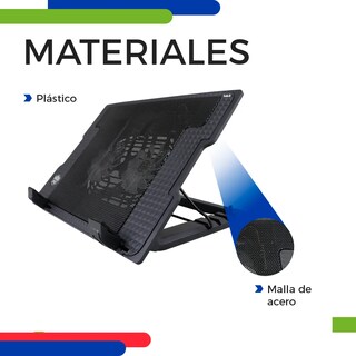 Foto 2 | Base Enfriadora 2 Ventiladores 3 Posiciones Laptop Lab.g Negro