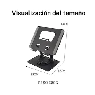 Foto 4 | Soporte Base Metal Ajustable Plegable Teléfono Tablet Eo Safe Imports Esi-20138 Negro