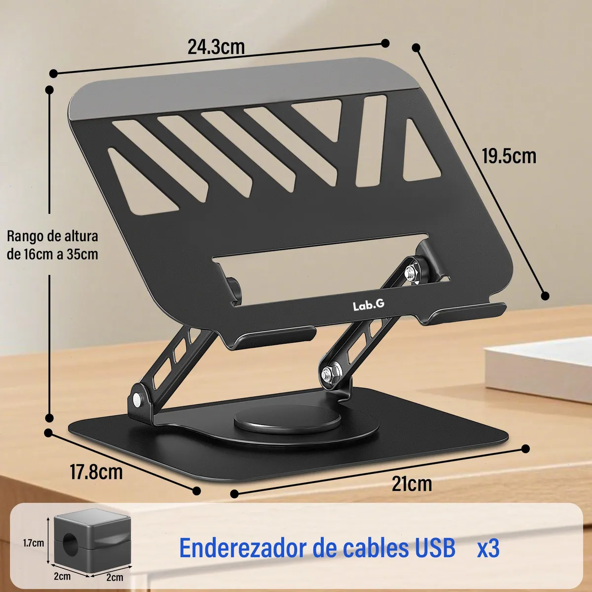 Foto 4 pulgar | Base para Laptop Lab.G Plegable