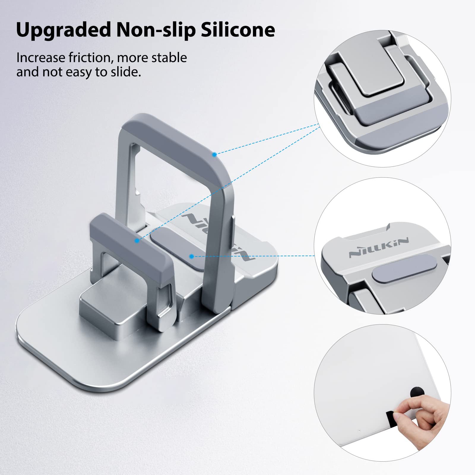 Foto 4 pulgar | Soporte Portátil Nillkin Bolster Plus De Aleación De Zinc Plateado - Venta Internacional.