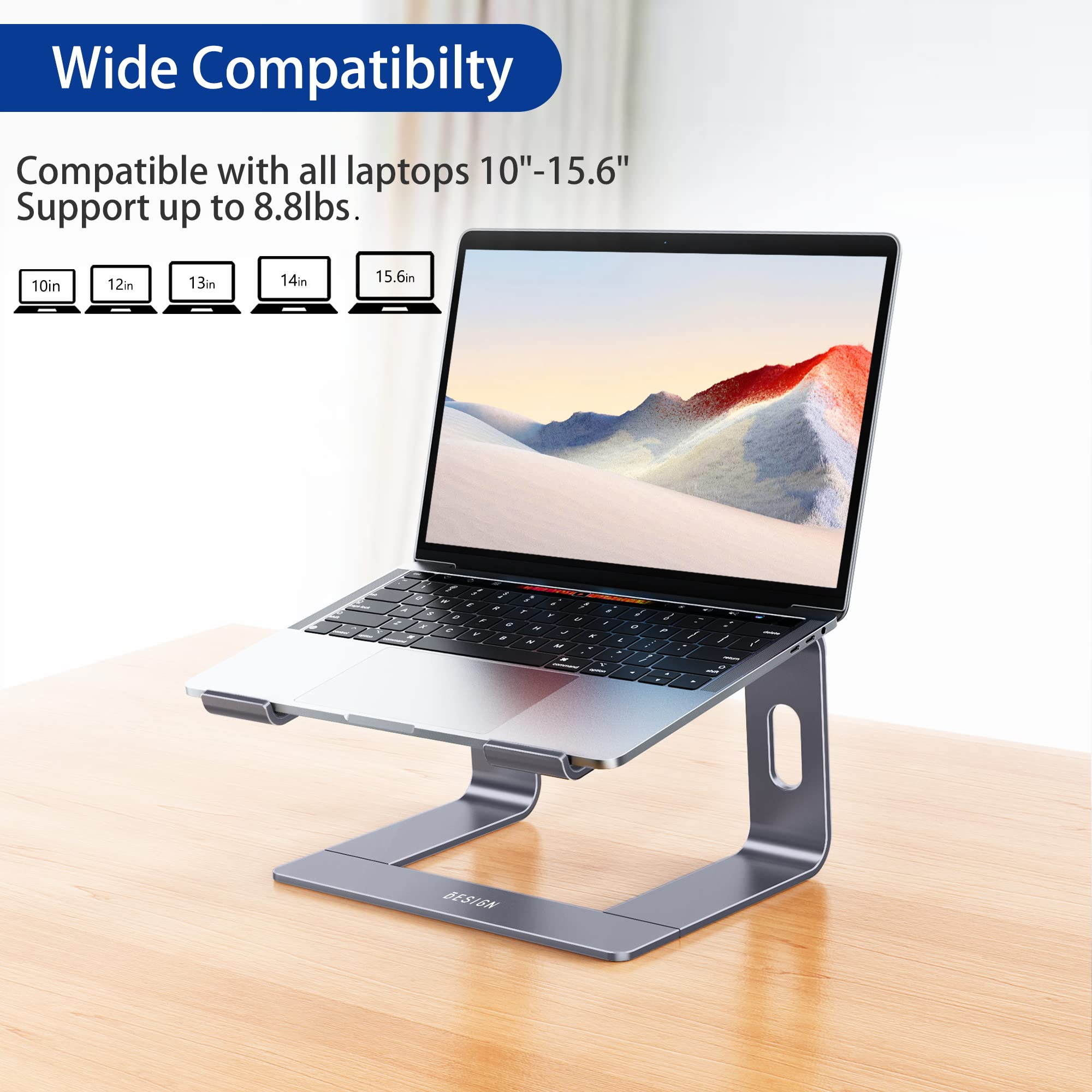 Foto 3 | Soporte Ergonómico Para Portátil Besign Ls03 De Aluminio Para 10-15 6 Pulgadas - Venta Internacional.