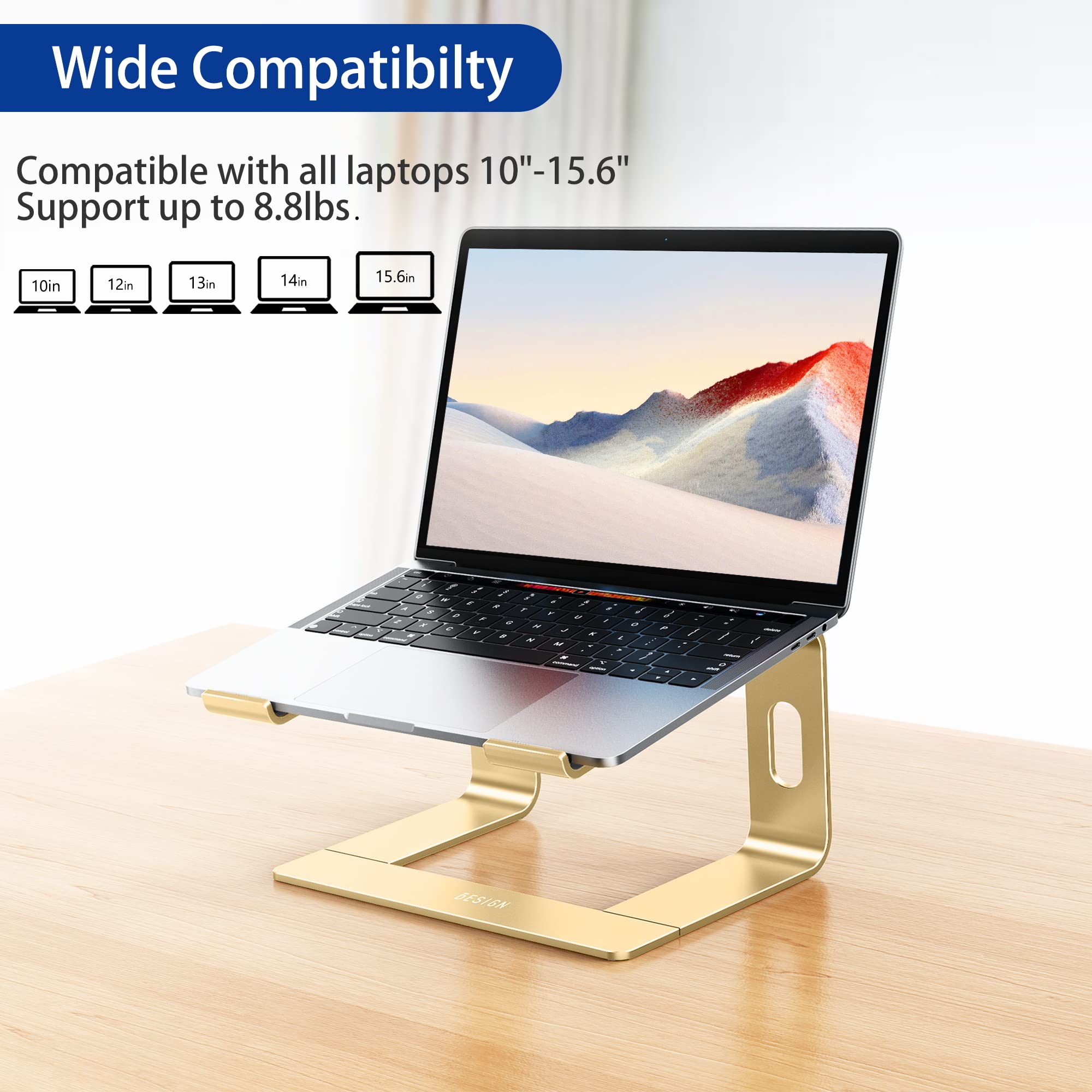 Foto 3 | Soporte Ergonómico Para Portátil Besign Ls03 De Aluminio Para 10-15 6 Pulgadas - Venta Internacional.