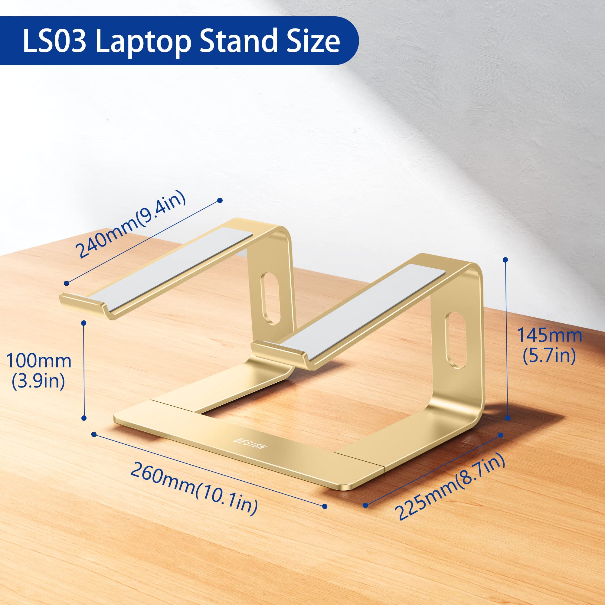 Foto 4 | Soporte Ergonómico Para Portátil Besign Ls03 De Aluminio Para 10-15 6 Pulgadas - Venta Internacional.