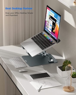 Foto 2 | Soporte Para Portátil Nulaxy Totalmente Ajustable Doble Plegable Aluminio - Venta Internacional.
