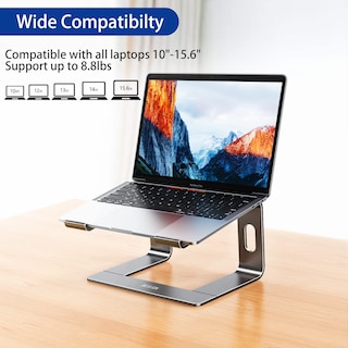 Foto 3 | Soporte Para Portátil Besign Ls03 De Aluminio Gris Para Portátiles De 10 A 15 6 Pulgadas - Venta Internacional.