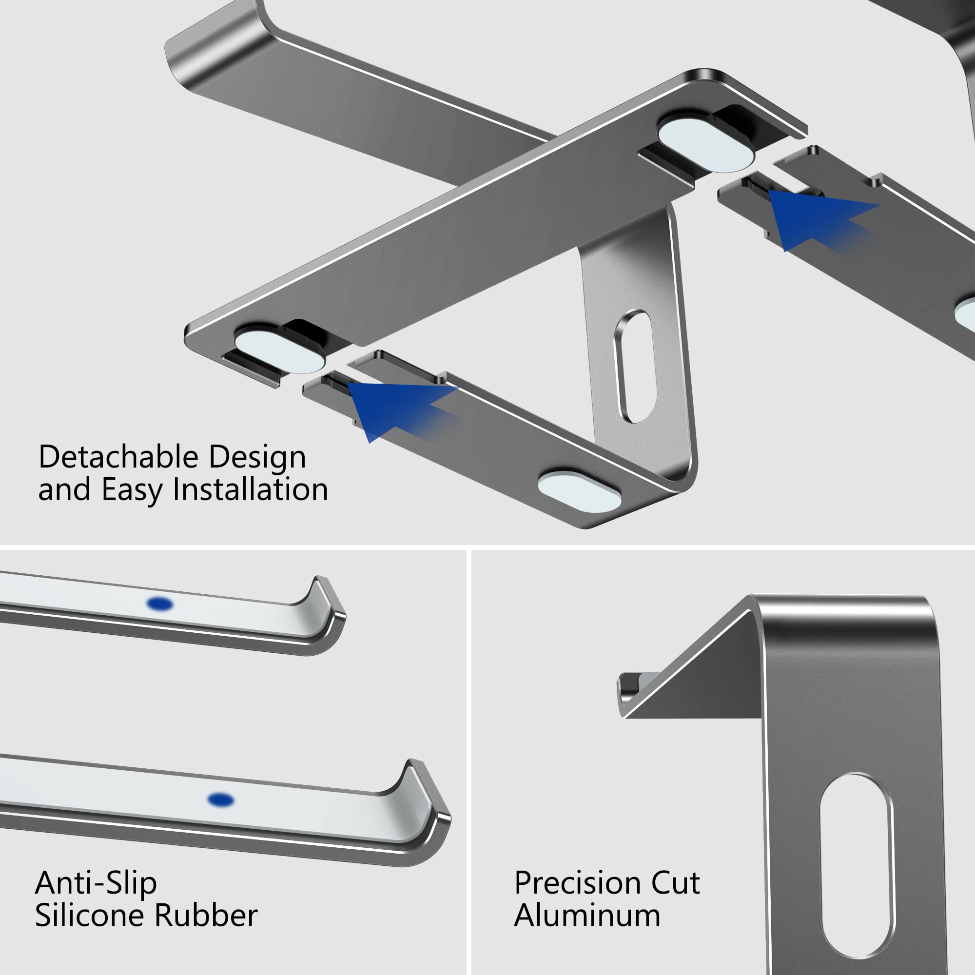 Foto 6 pulgar | Soporte Para Portátil Besign Ls03 De Aluminio Gris Para Portátiles De 10 A 15 6 Pulgadas - Venta Internacional.