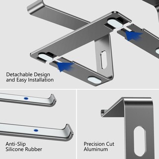 Foto 5 | Soporte Para Portátil Besign Ls03 De Aluminio Gris Para Portátiles De 10 A 15 6 Pulgadas - Venta Internacional.