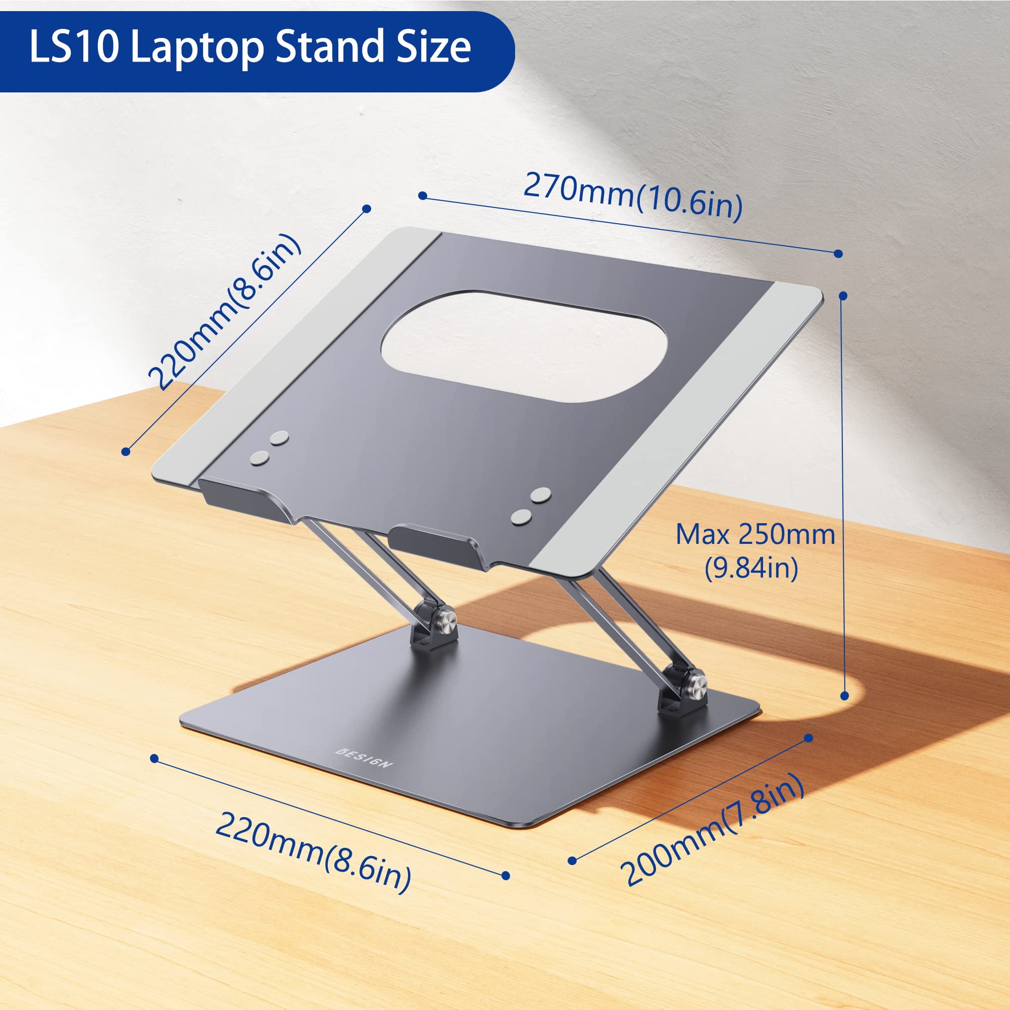 Foto 6 pulgar | Soporte Ergonómico Para Portátiles Besign Ls10 De Aluminio Para Portátiles De 10 A 14 Pulgadas - Venta Internacional.