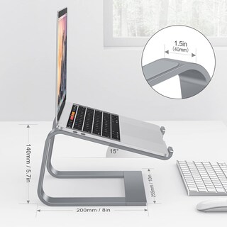 Foto 2 | Soporte Para Portátil Omoton Compatible Con Aluminio De 10 A 15 6 Pulgadas Gris - Venta Internacional.