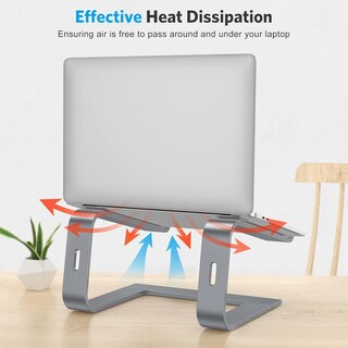 Foto 6 | Soporte Para Portátil Omoton Compatible Con Aluminio De 10 A 15 6 Pulgadas Gris - Venta Internacional.