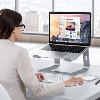 Foto 7 | Soporte Para Portátil Omoton Compatible Con Aluminio De 10 A 15 6 Pulgadas Gris - Venta Internacional.