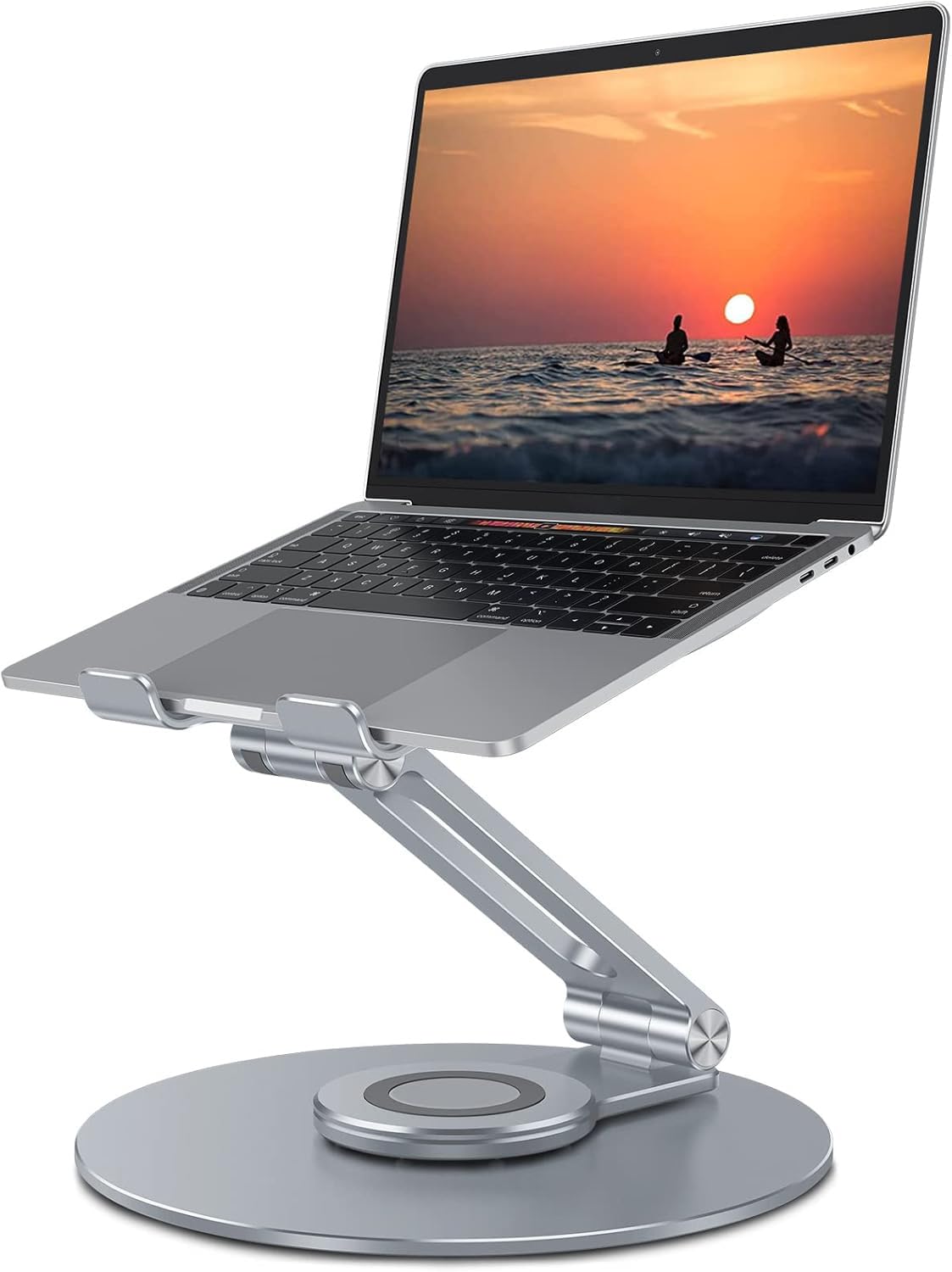 Soporte Para Portátil Omoton Ajustable Con Base Giratoria De 360° Coolgrey - Venta Internacional.