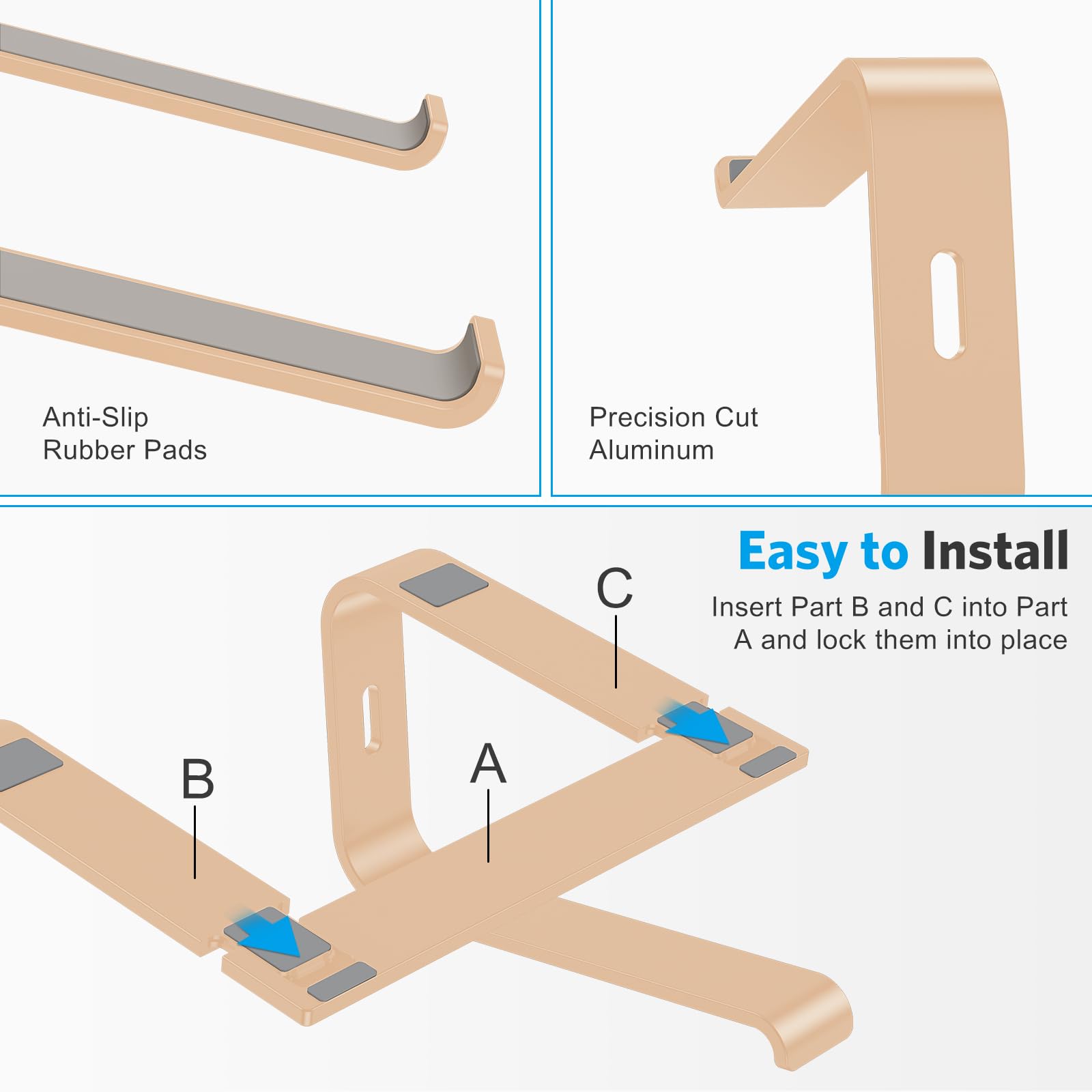 Foto 6 pulgar | Soporte De Aluminio Desmontable Omoton Para Portátiles De 11 A 16 Pulgadas - Venta Internacional.