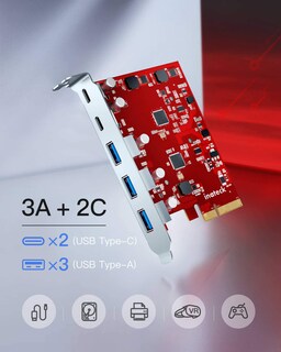 Foto 3 | Tarjeta Pcie A Usb 3.2 Gen 2 Inateck Redcomets U21 20 Gbps - Venta Internacional.