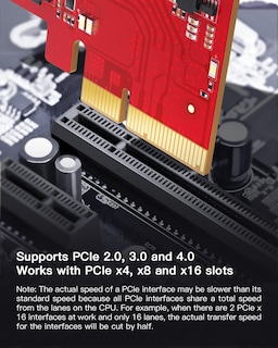 Foto 5 | Tarjeta Pcie A Usb 3.2 Gen 2 Inateck Redcomets U21 20 Gbps - Venta Internacional.