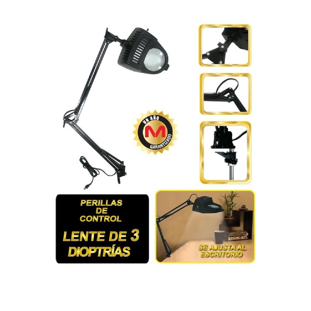 Foto 3 pulgar | Lámpara con Lupa Master Lamp-1 Perillas de Control color Negro
