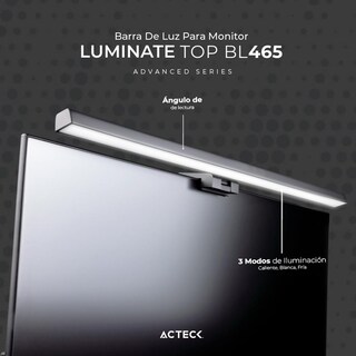 Foto 2 | Barra De Luz Para Monitor Acteck Luminate Top Bl465 Ultradelgado Luz Ajustable Usb Negro Ac-934985
