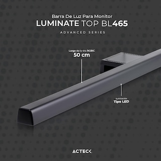 Foto 3 | Barra De Luz Para Monitor Acteck Luminate Top Bl465 Ultradelgado Luz Ajustable Usb Negro Ac-934985