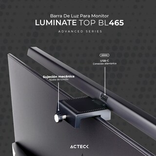 Foto 4 | Barra De Luz Para Monitor Acteck Luminate Top Bl465 Ultradelgado Luz Ajustable Usb Negro Ac-934985