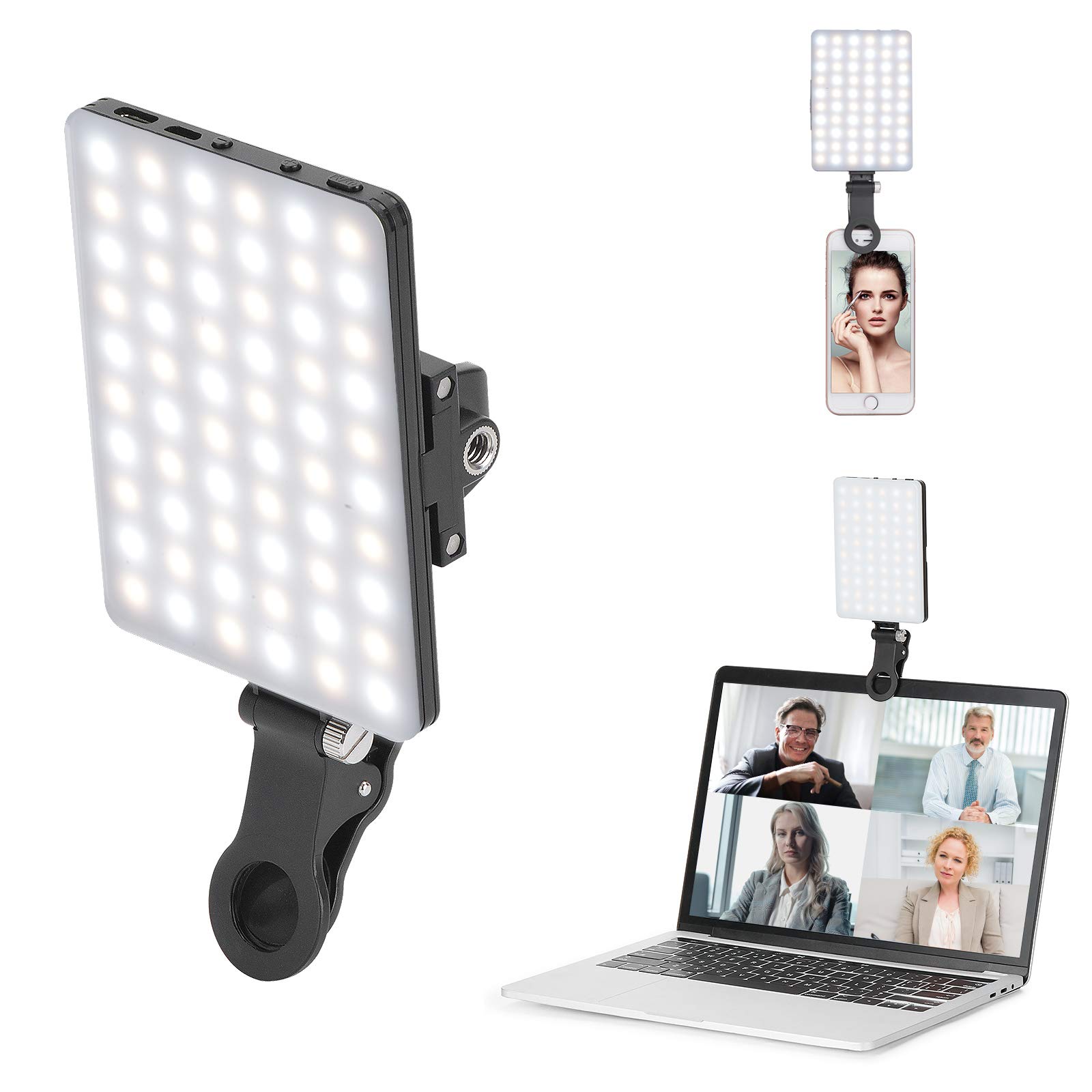 Foto 1 | Venta Internacional- Luz de Videoconferencia con Clip Recargable