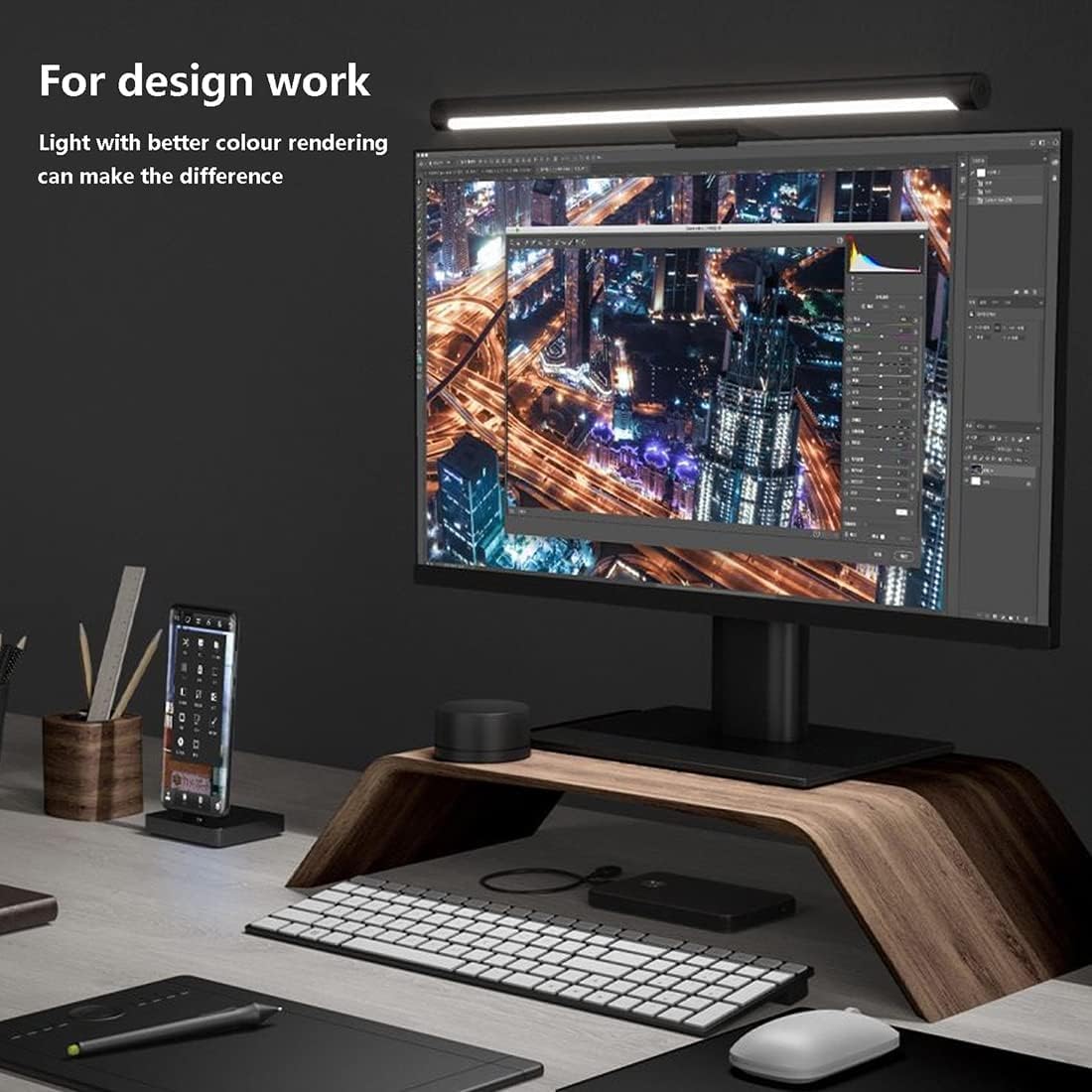 Foto 2 | Monitor Con Barra De Luces Xiaomi Mi Computer Con Control Inalámbrico - Venta Internacional.