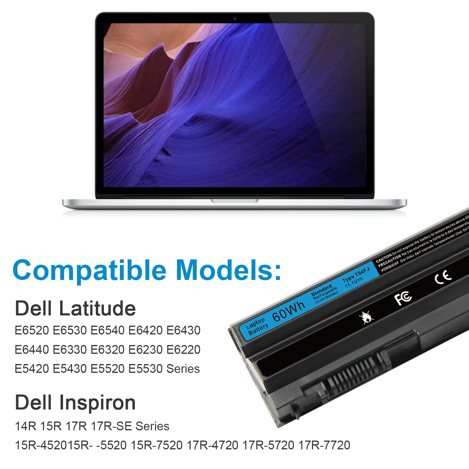 Foto 6 pulgar | Batería Portátil Fancy Buying T54fj M5y0x 8858x para Dell - Venta Internacional