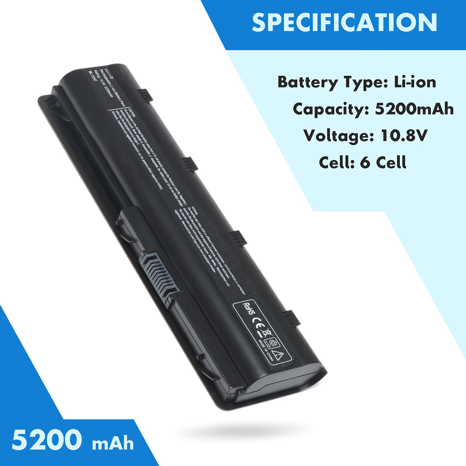 Foto 2 | Batería Portátil Natno Mu06 Mu09 para Hp Pavilion G6 G7 G62 G72 - Venta Internacional