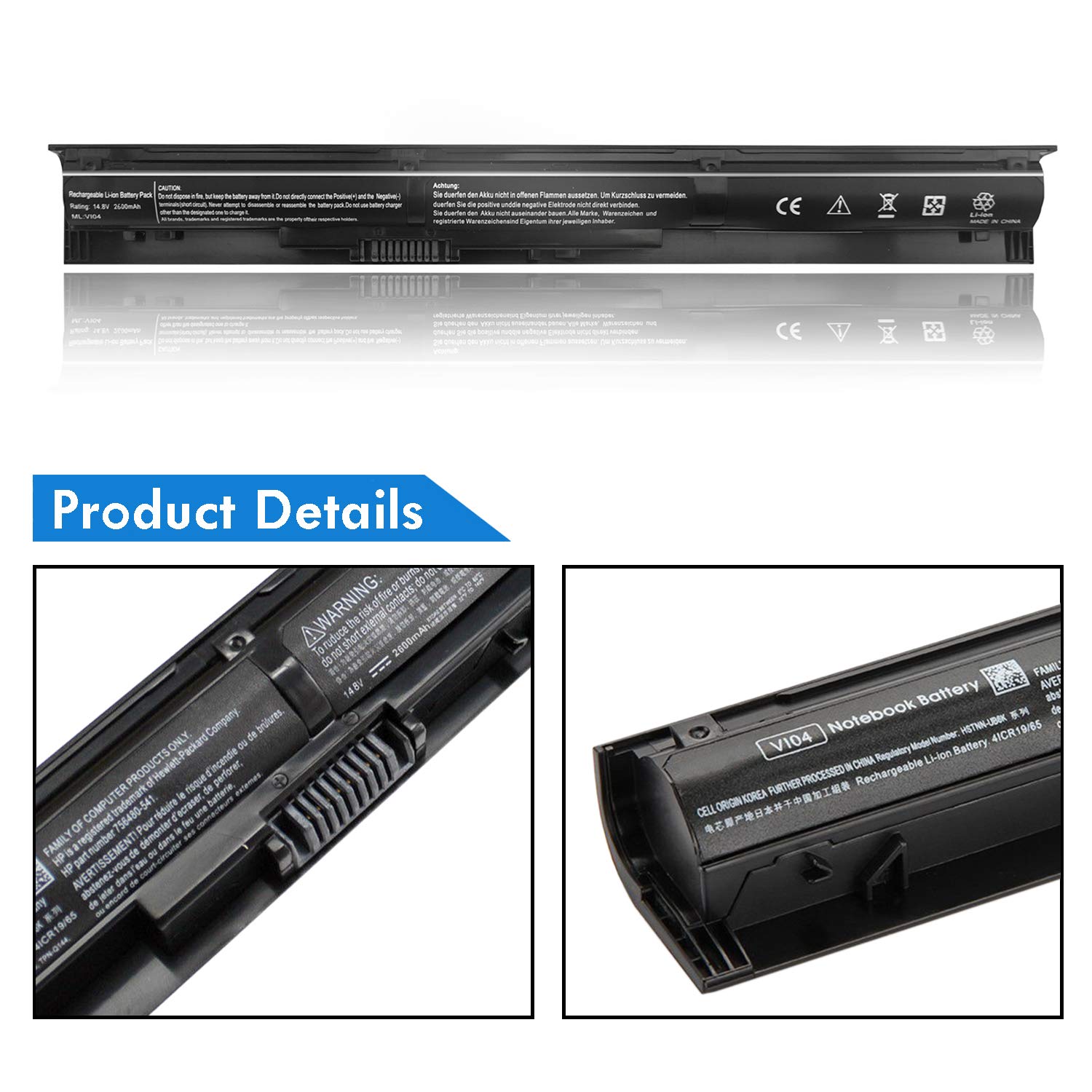 Foto 5 pulgar | Batería Portátil Natno Vi04 V104 2600 Mah 14,8 V Para Hp Pavilion - Venta Internacional.