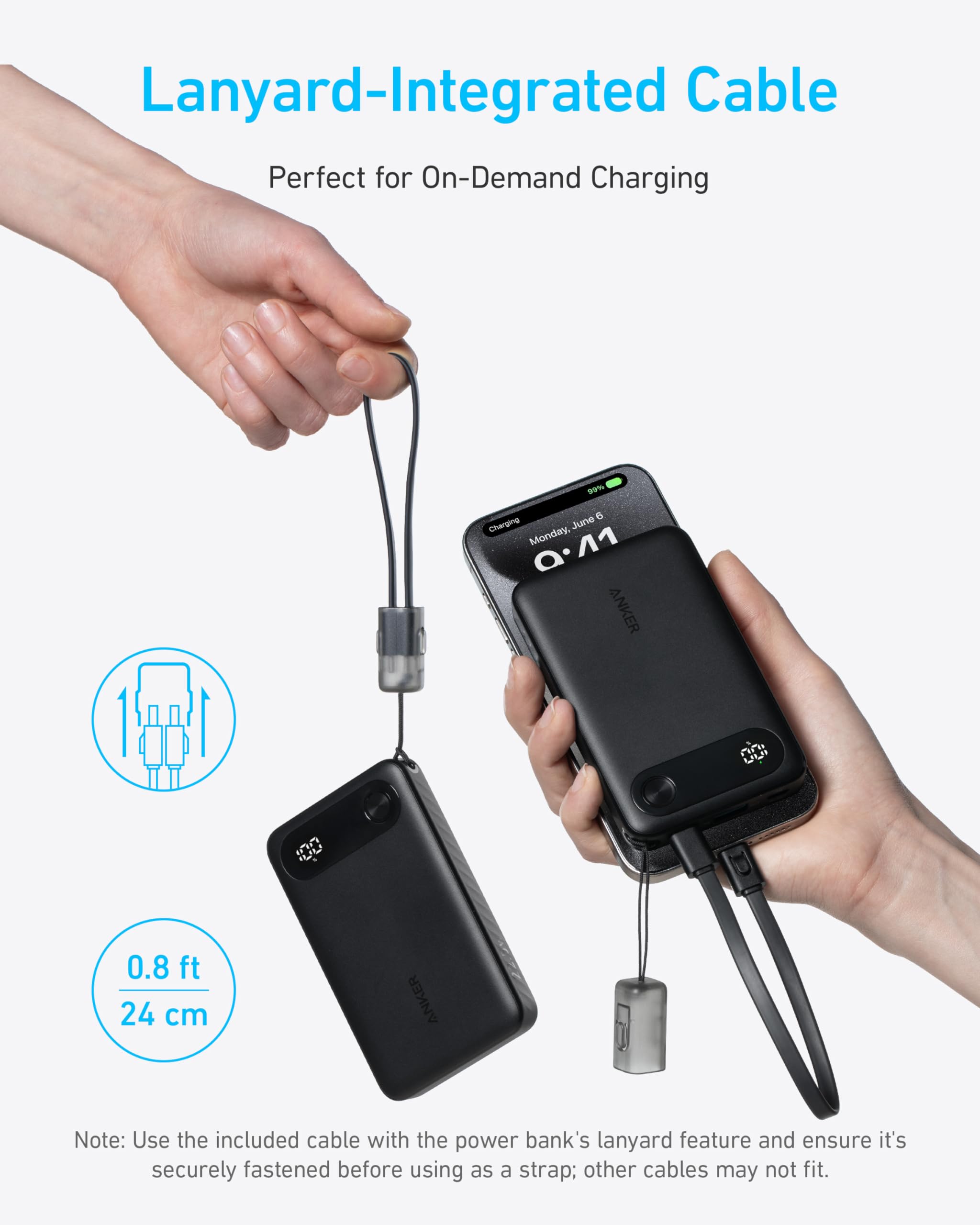 Foto 4 pulgar | Power Bank Anker de 10.000 mAh con Cable USB-C de Salida de 22,5 W - Venta Internacional