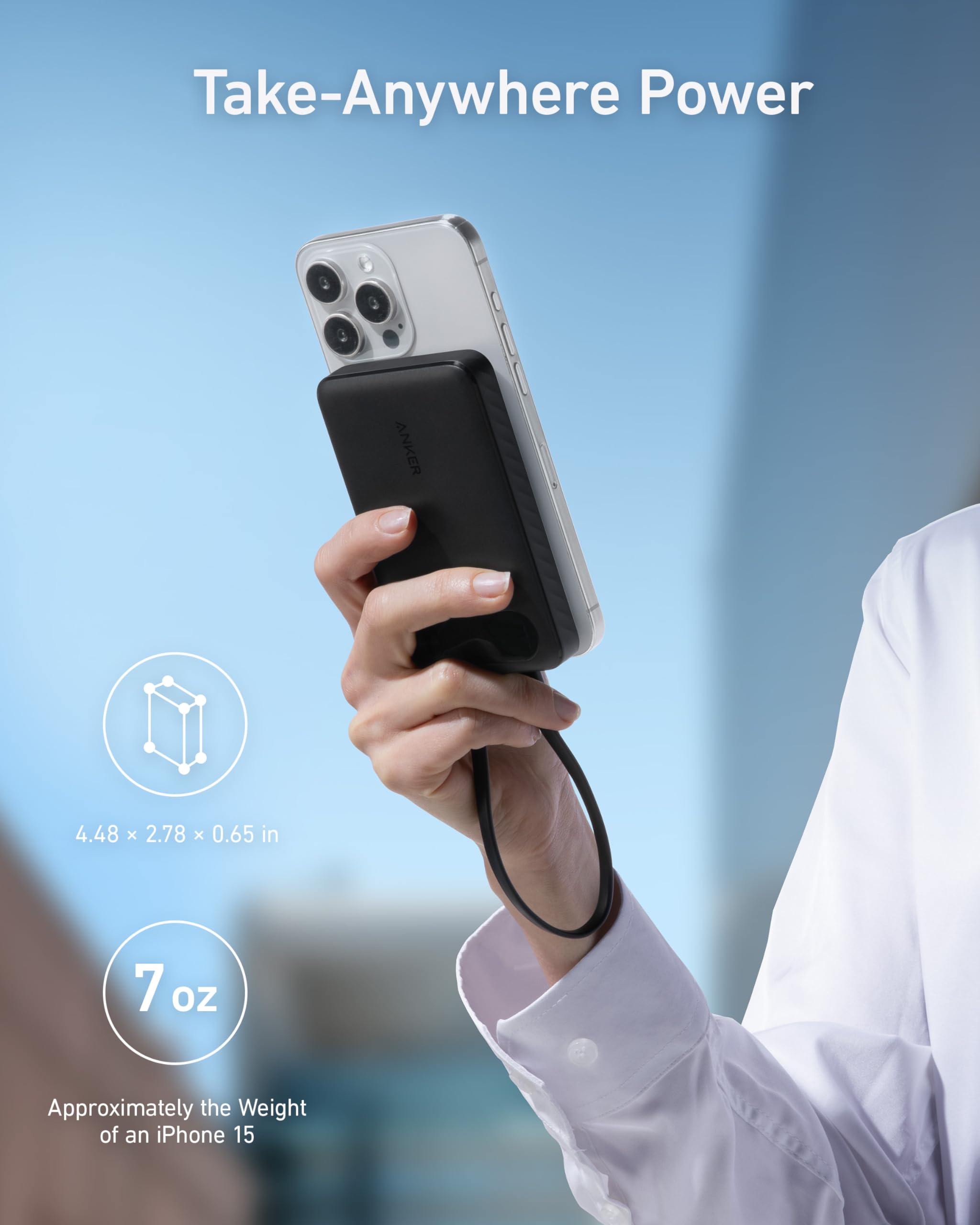 Foto 7 pulgar | Power Bank Anker de 10.000 mAh con Cable USB-C de Salida de 22,5 W - Venta Internacional
