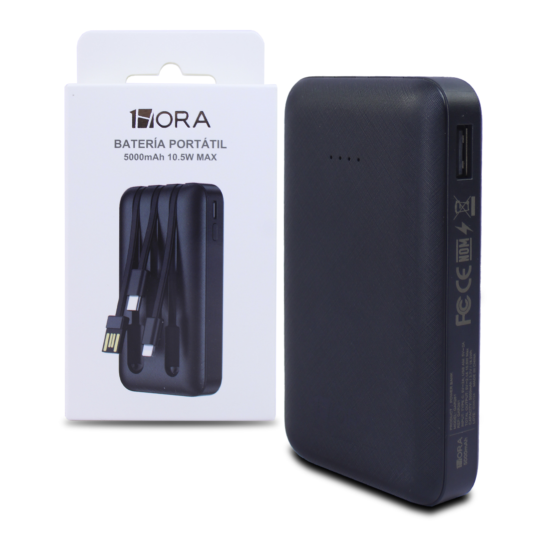 Foto 2 pulgar | Batería de Emergencia 1 Hora Power Bank 5000 Mah 10w Gar261 Negra
