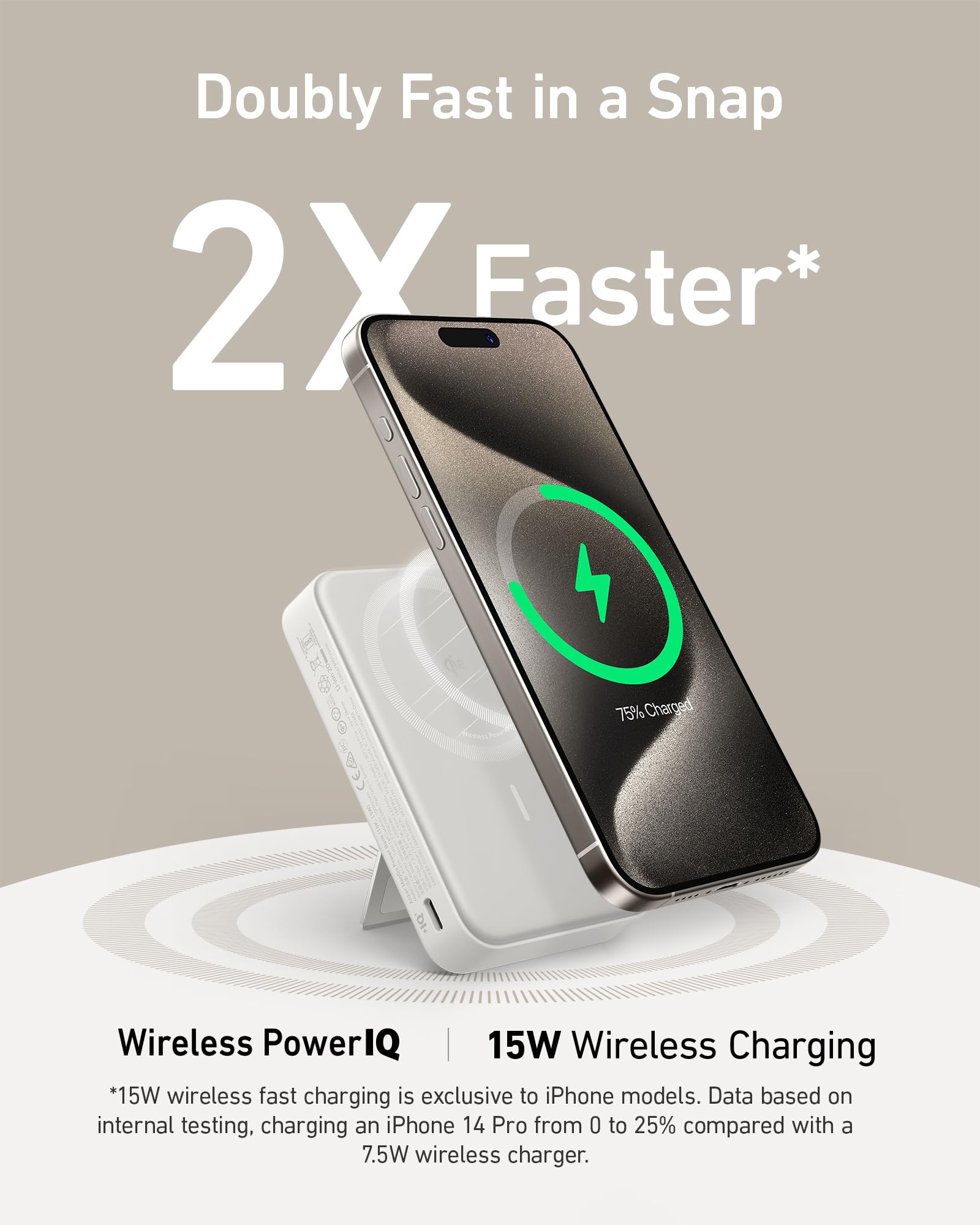Foto 3 pulgar | Batería Externa Anker Maggo de 10.000 Mah 15 w Certificación Qi2 - Venta Internacional