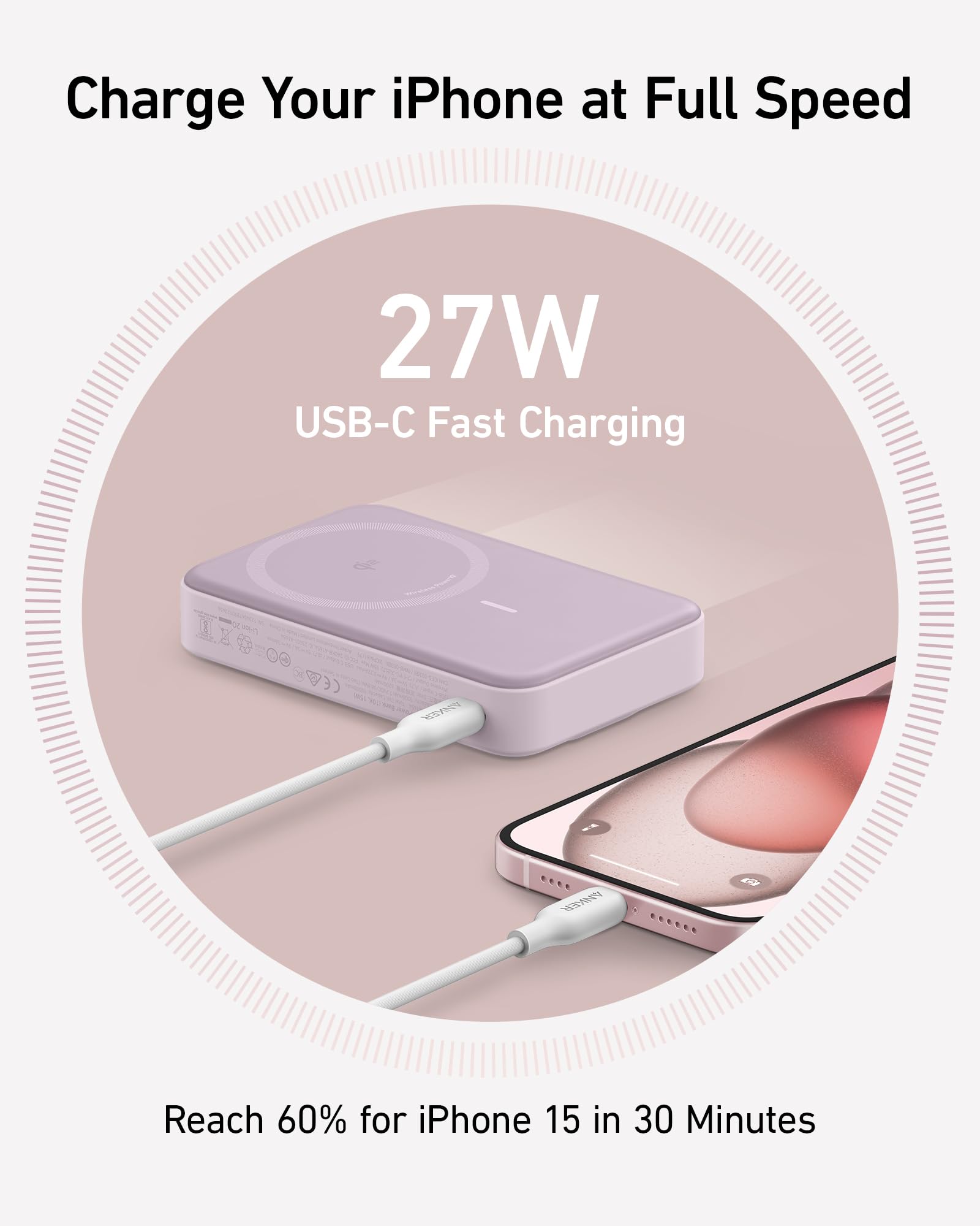 Foto 6 pulgar | Batería Externa Anker Maggo de 10.000 Mah 15 w Certificación Magsafe Qi2 - Venta Internacional