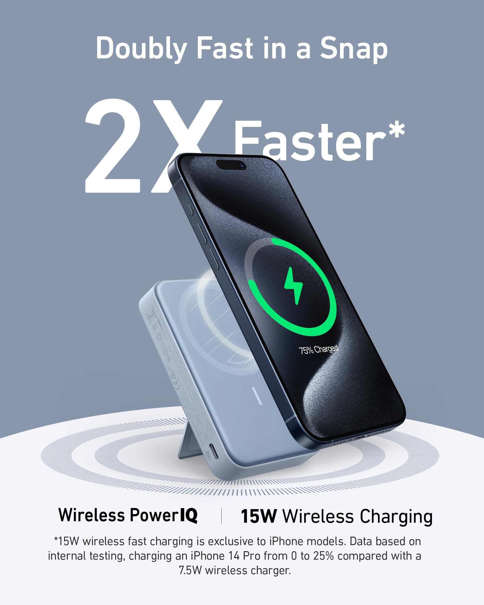 Foto 2 | Batería Externa Anker Maggo de 10.000 Mah 15 w Certificación Magsafe Qi2 - Venta Internacional