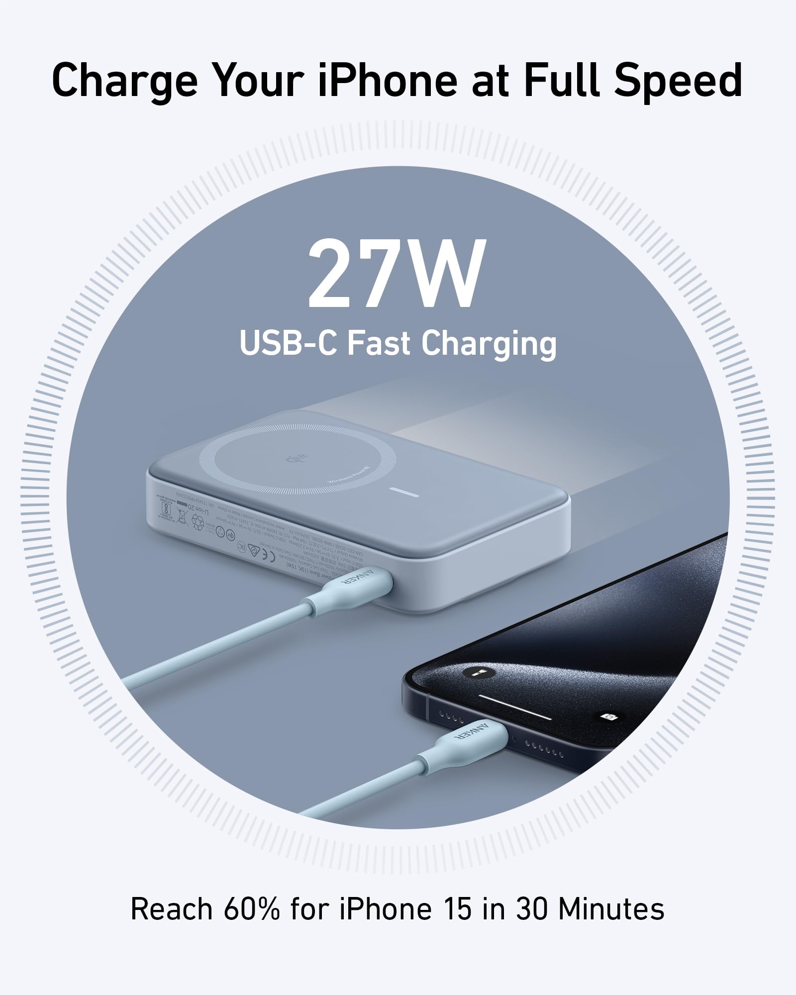 Foto 6 pulgar | Batería Externa Anker Maggo de 10.000 Mah 15 w Certificación Magsafe Qi2 - Venta Internacional
