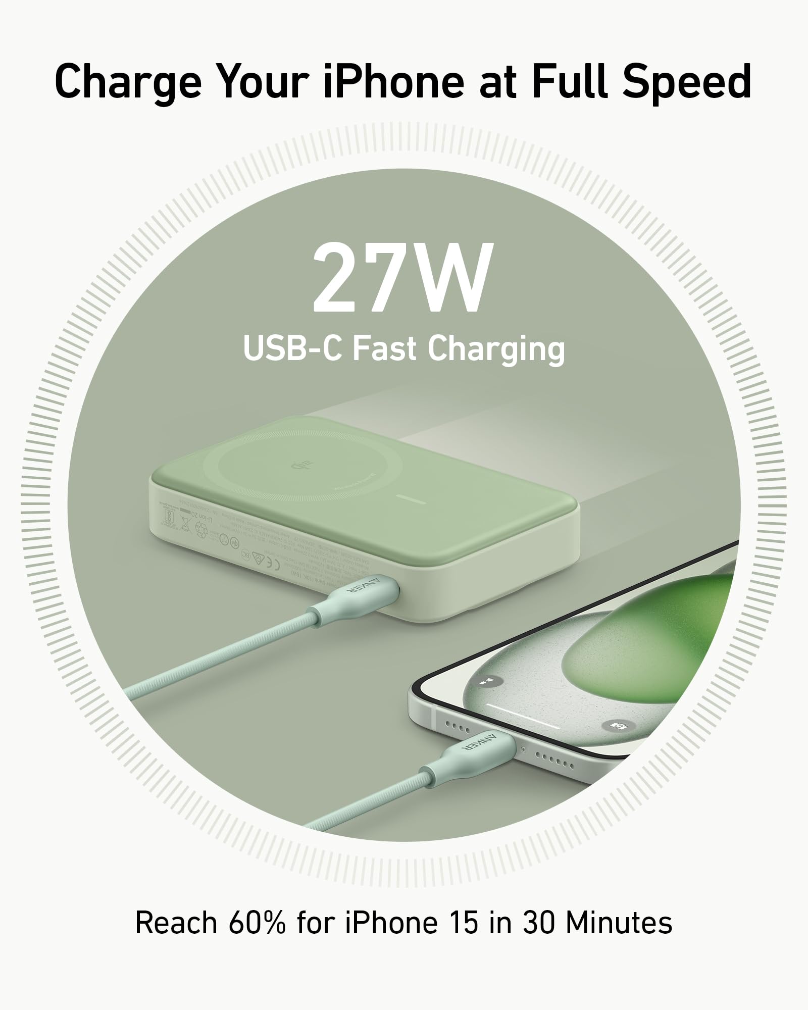 Foto 6 pulgar | Batería Externa Anker Maggo de 10.000 Mah 15 w Certificación Magsafe, Qi2 - Venta Internacional
