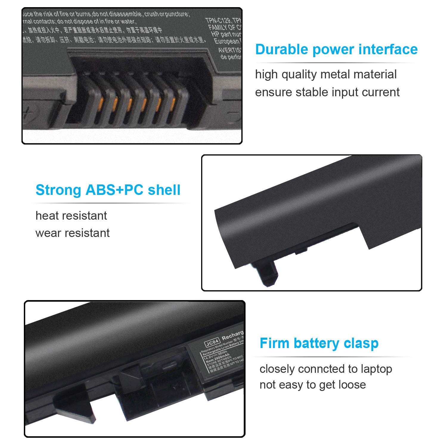 Foto 3 | Batería Emanjor Jc04 Jc03 919700-850 919681-421 Para Hp 15-bs 17-bs 15-bw 15-bs0xx 17-bs0xx 15-bs1xx - Venta Interna