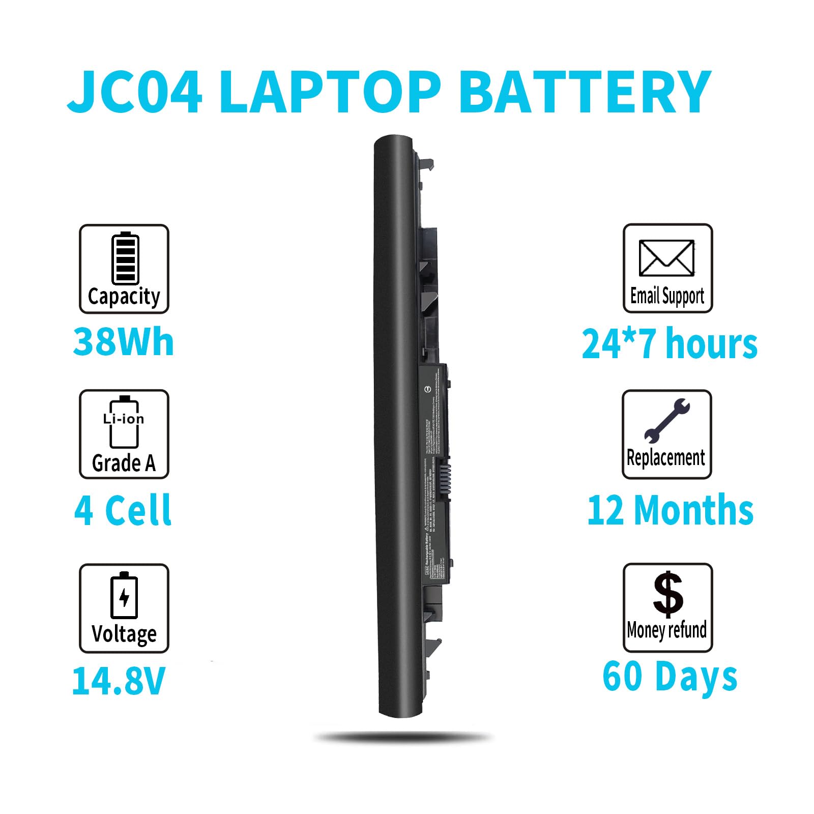 Foto 5 | Batería Emanjor Jc04 Jc03 919700-850 919681-421 Para Hp 15-bs 17-bs 15-bw 15-bs0xx 17-bs0xx 15-bs1xx - Venta Interna