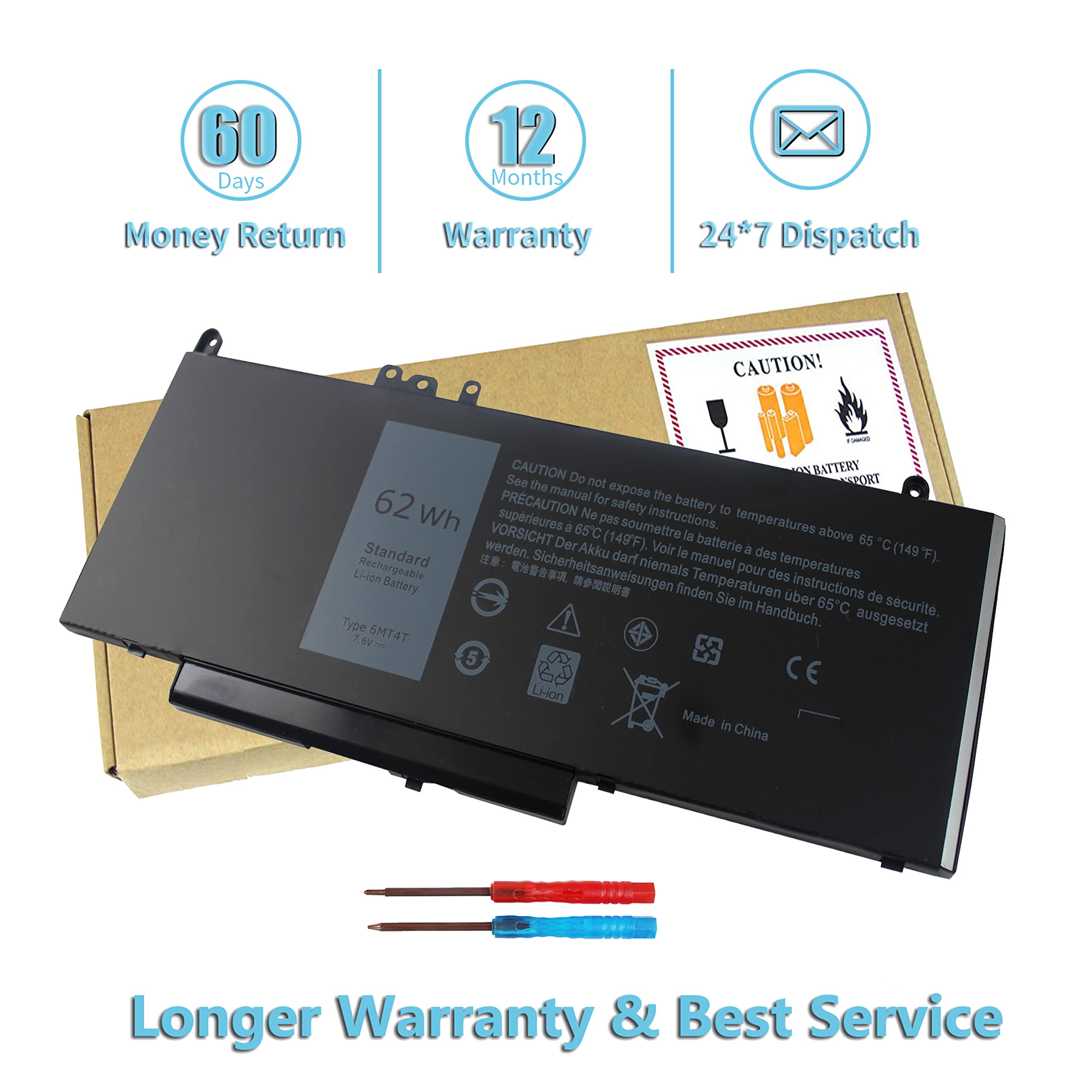 Foto 3 pulgar | Batería Bovekey 6mt4t E5470 E5570 62 Wh 7,6 V Para Dell Latitude - Venta Internacional.