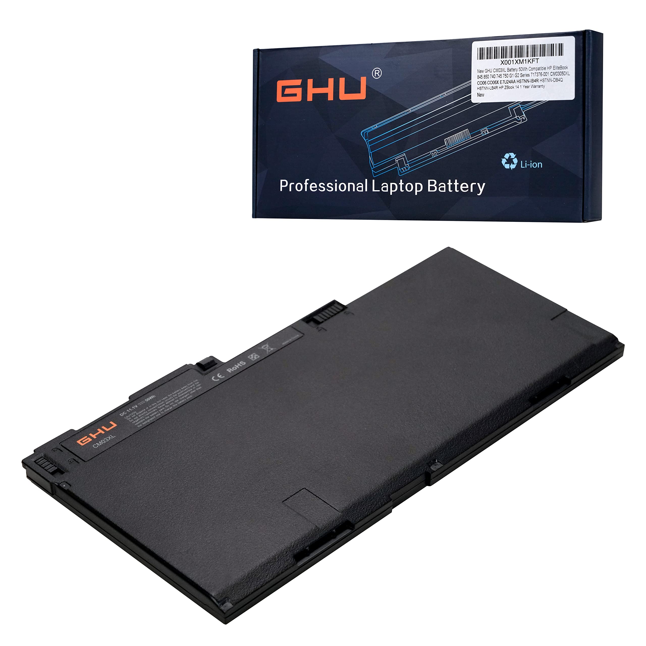 Batería Ghu Cm03xl De 50 Wh Para Hp Elitebook 840 845 850 G1 G2 - Venta Internacional.
