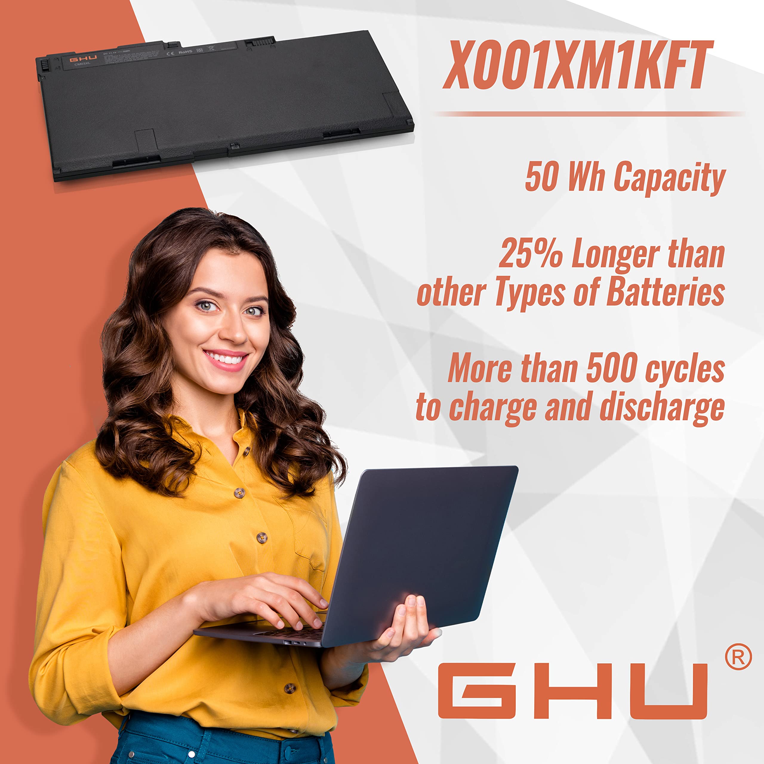 Foto 5 | Batería Ghu Cm03xl De 50 Wh Para Hp Elitebook 840 845 850 G1 G2 - Venta Internacional.