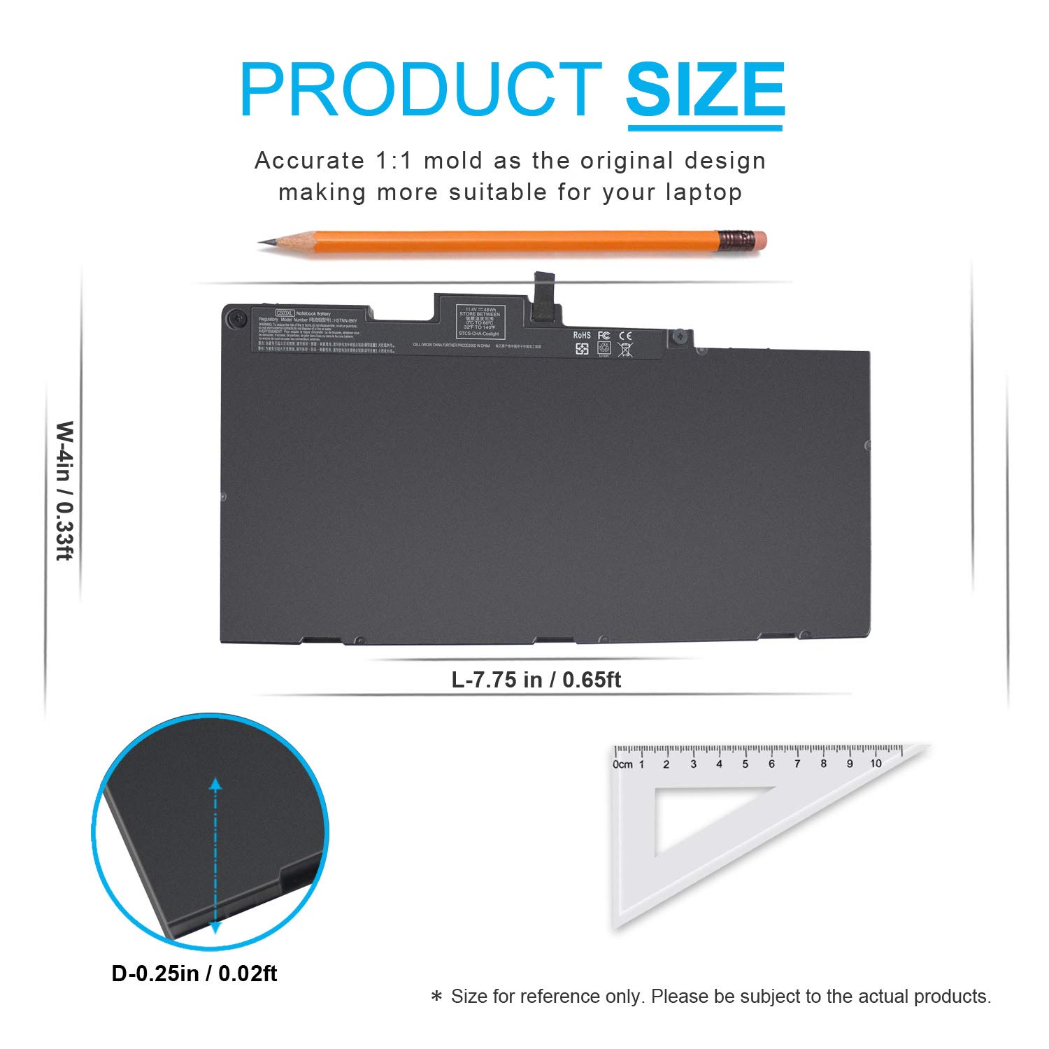 Foto 3 pulgar | Bateria Emanjor Cs03xl Para Hp Elitebook 840 850 745 755 848 G3 G4 - Venta Internacional.
