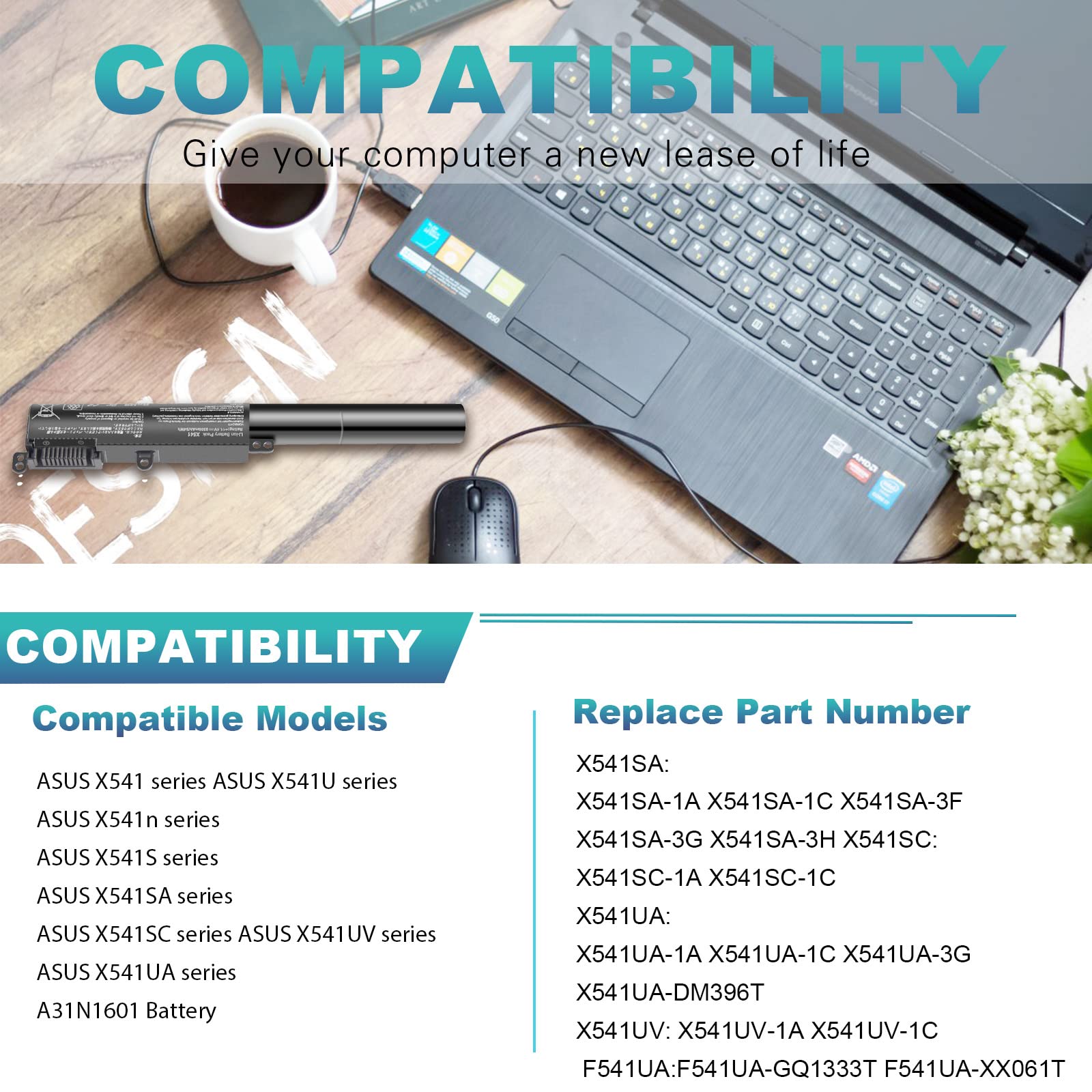 Foto 7 | Batería Portátil Fancy Buying Para Asus X541 X541s X541n X541na - Venta Internacional.