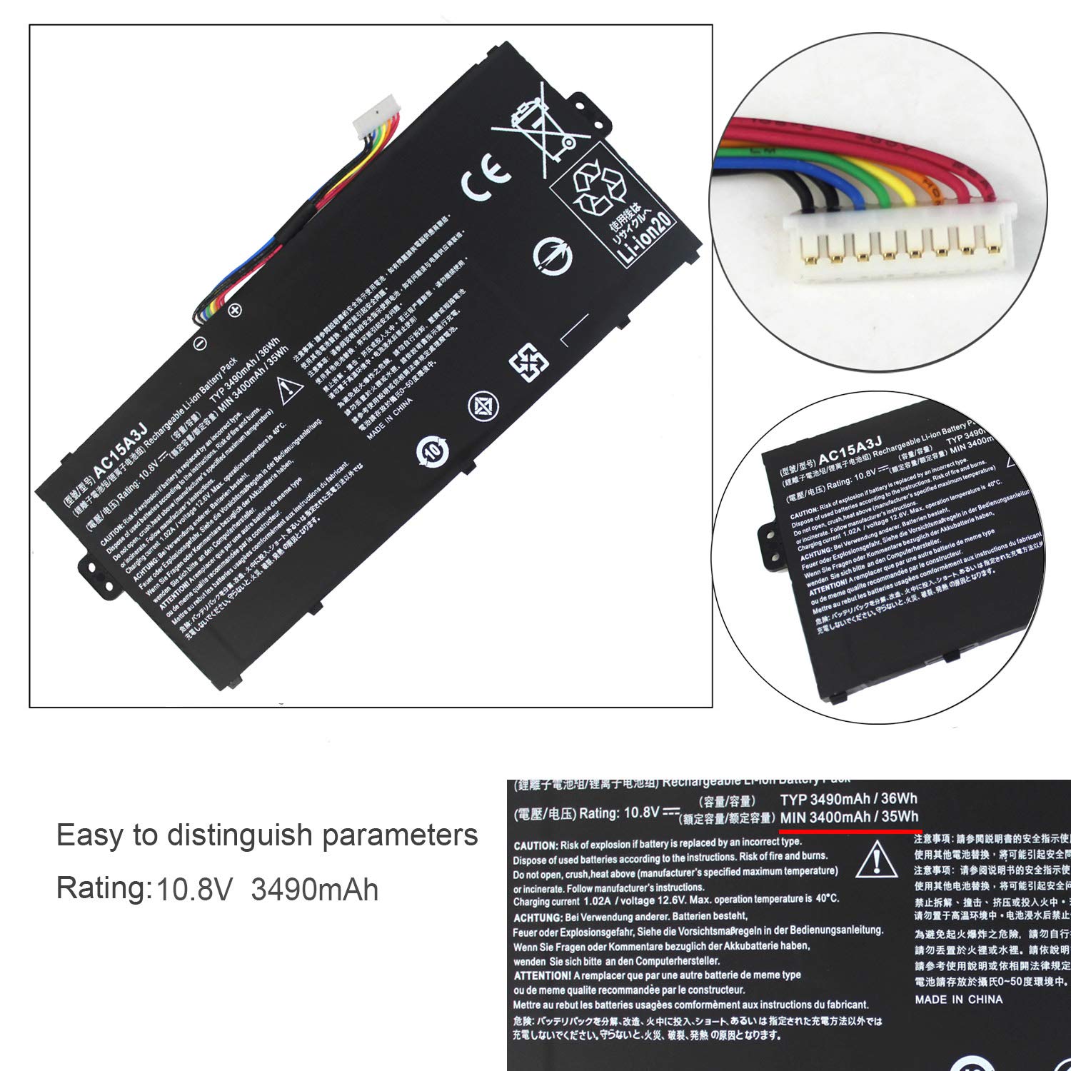 Foto 4 pulgar | Batería De Ordenador Portátil Gomarty Ac15a3j Ac15a8j Para Acer Chromebook - Venta Internacional.