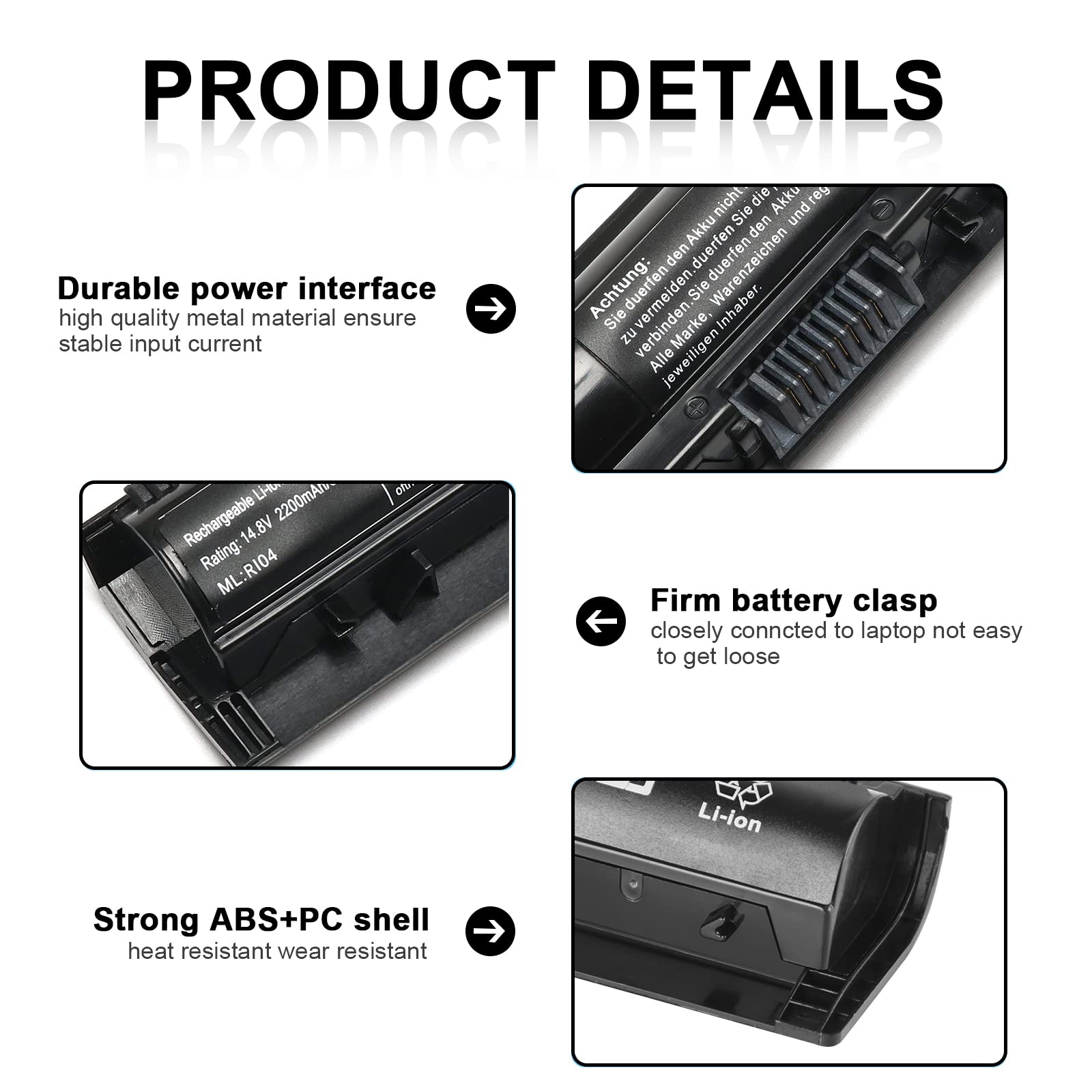 Foto 3 | Batería Portátil Tskybear Ri04 Ri06xl Para Hp Probook 450 455 470 G3 - Venta Internacional.