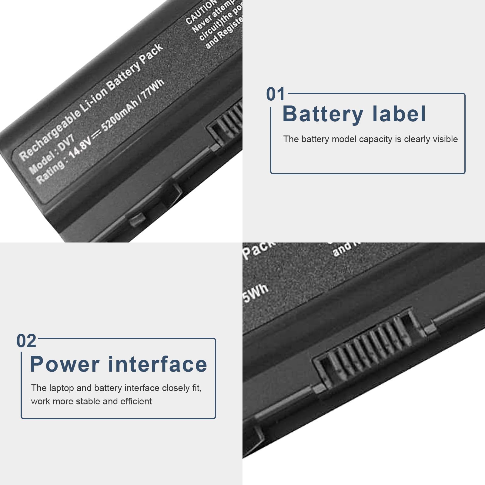 Foto 4 pulgar | Batería Portátil Fancy Buying De 8 Celdas De 5200 Mah Para Hp Hdx18 - Venta Internacional.